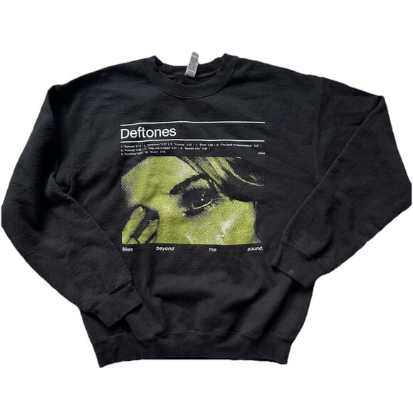 Deftones Miles Beyond The Sound Crewneck Black Sweatshirt Size Medium - Picture 1 of 5